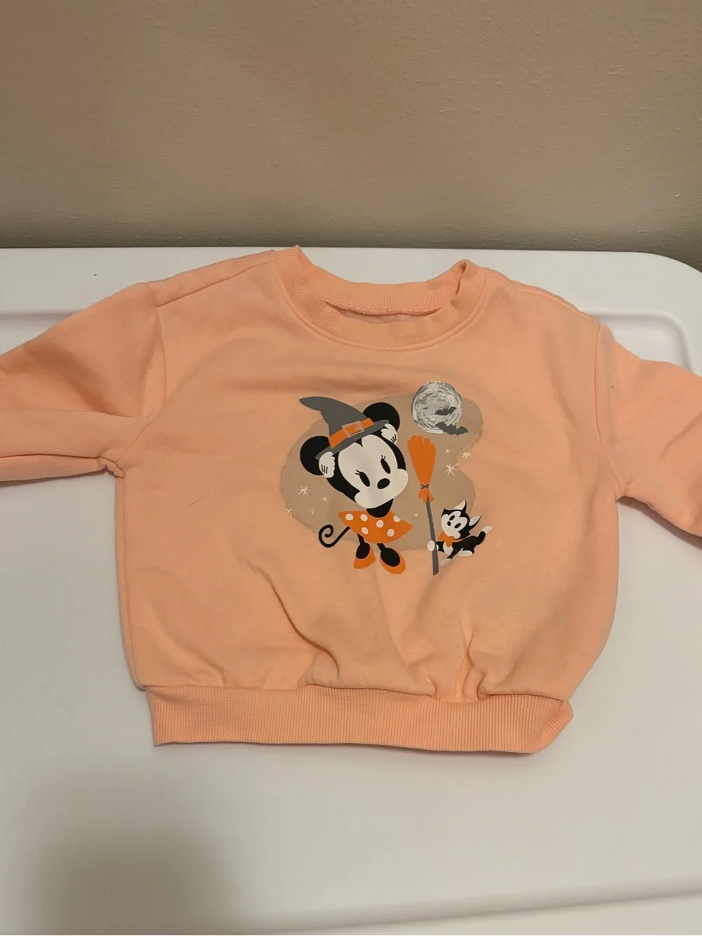 Disney Minnie Mouse Peach and Gray Halloween Kids Pajama Set